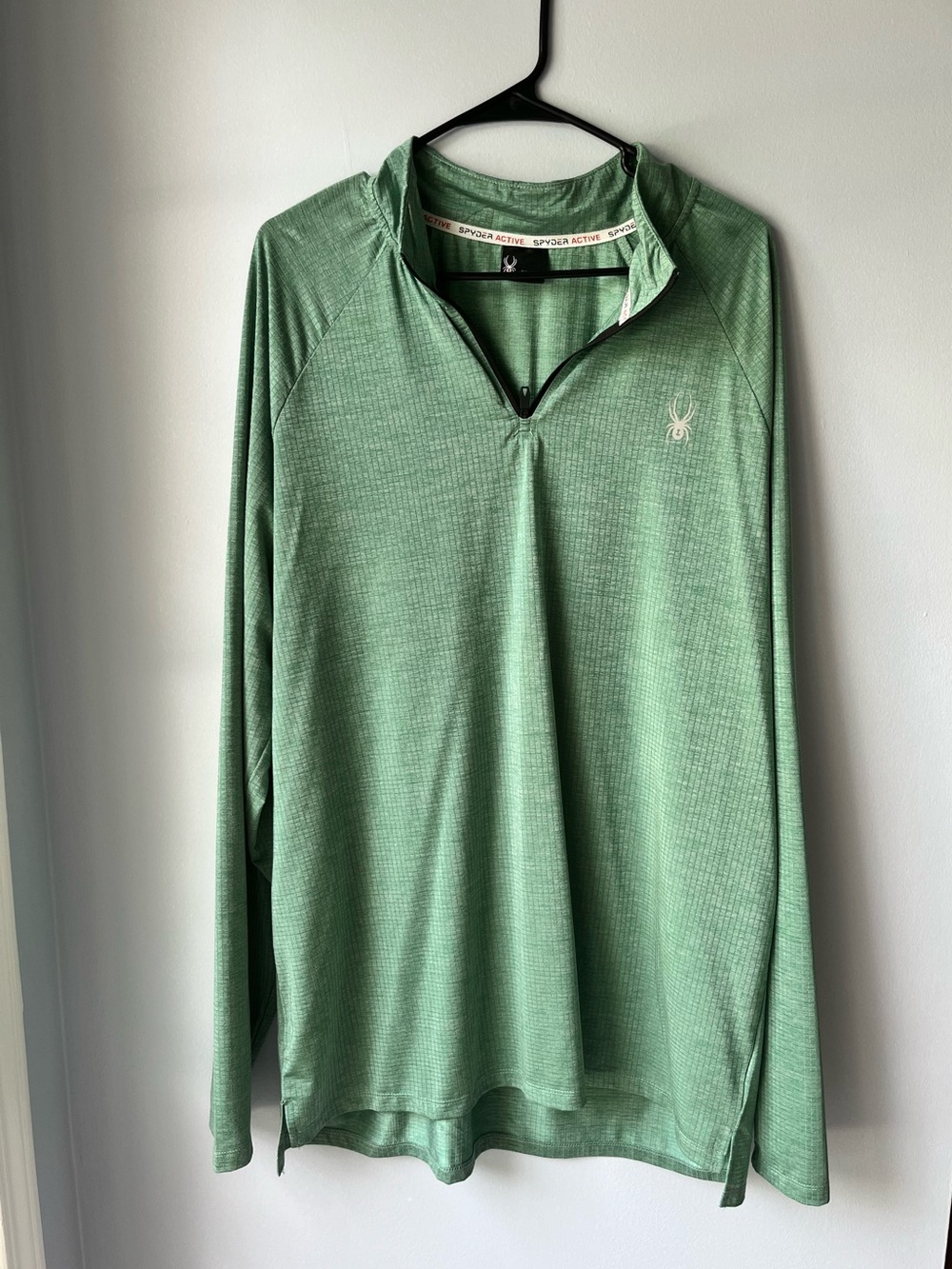 Spyder Men's XXL Green Quarter Zip Performance Pullover Golf Outdoor